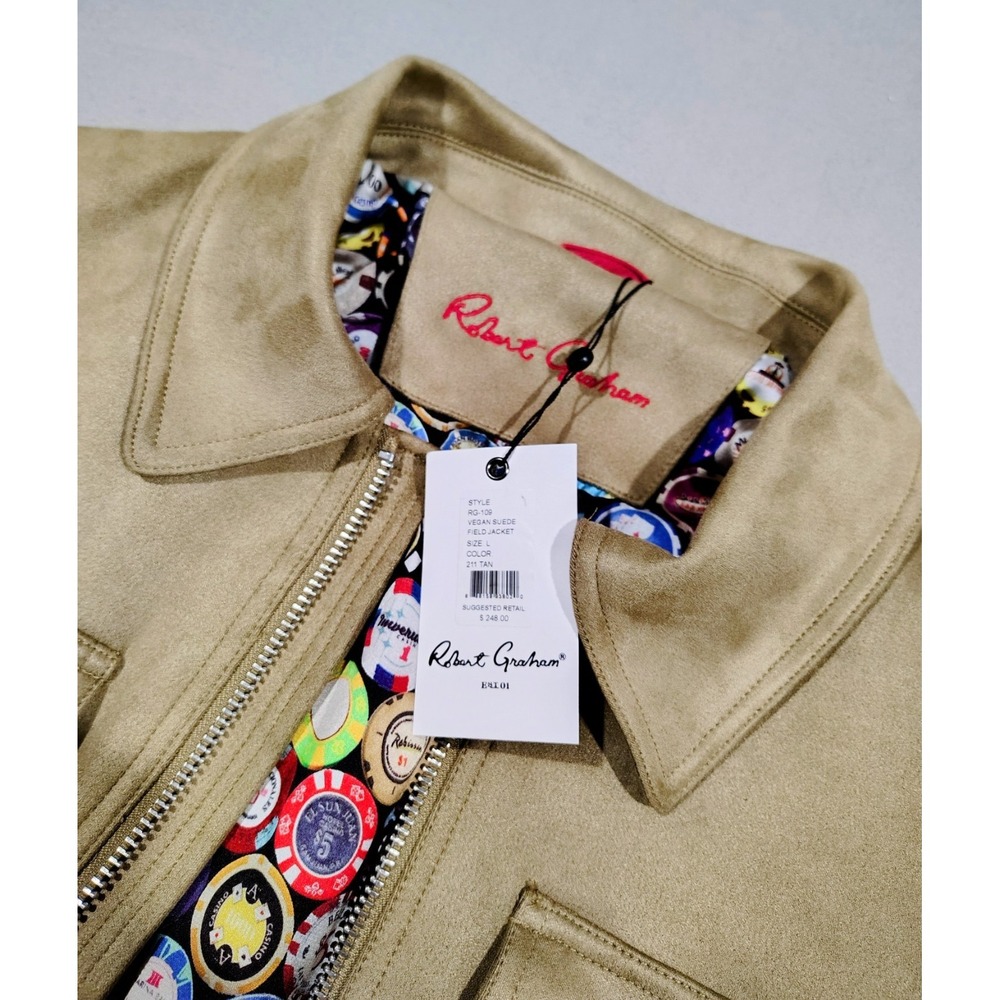 Robert Graham Tan Vegan Suede Jacket
